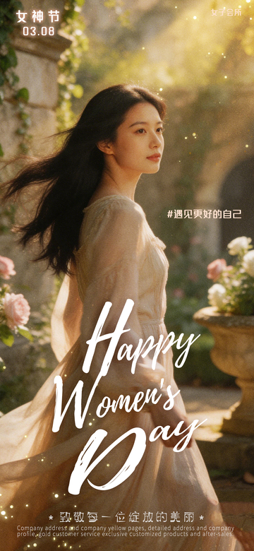 女神节浪漫宣传海报