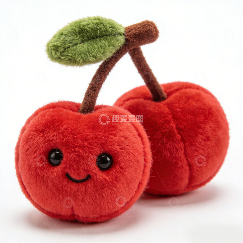 高清大图下载【趣麦麦图】可爱毛绒樱桃玩偶