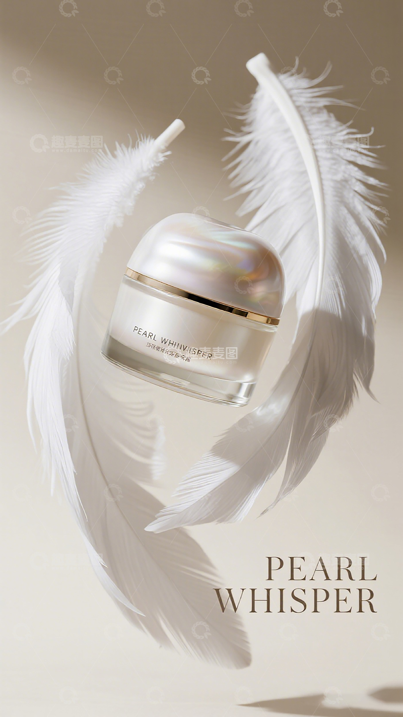 高清大图下载【趣麦麦图】珍珠轻盈面霜广告摄影
