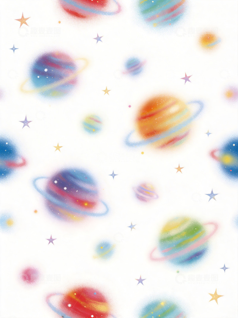 高清大图下载【趣麦麦图】星球极简插画2