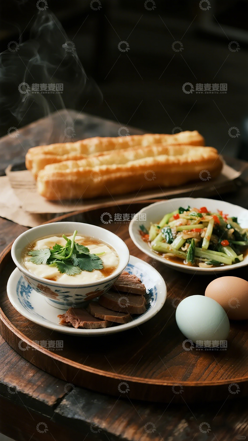 高清大图下载【趣麦麦图】传统早餐美食摄影