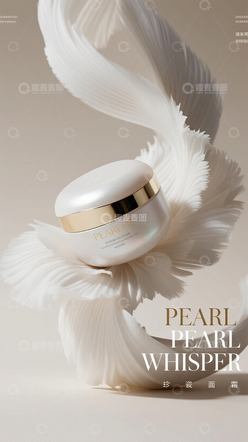高清大图下载【趣麦麦图】珍珠面霜广告艺术照