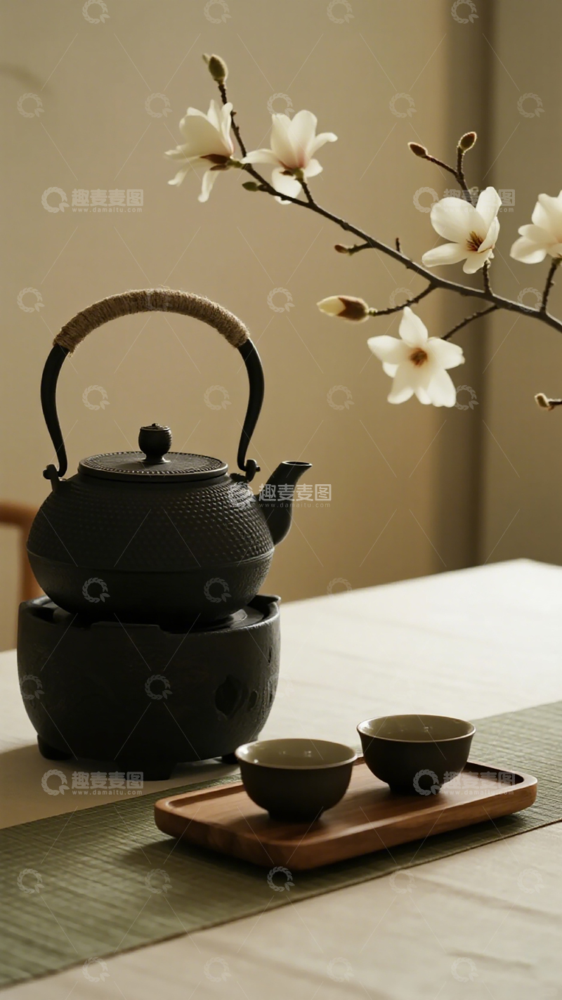 高清大图下载【趣麦麦图】日式茶席静物摄影