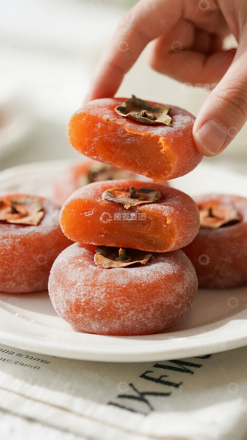 高清大图下载【趣麦麦图】柿饼特写美食摄影图片