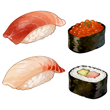 寿司插画素材
