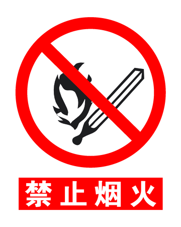 禁止烟火警示标志