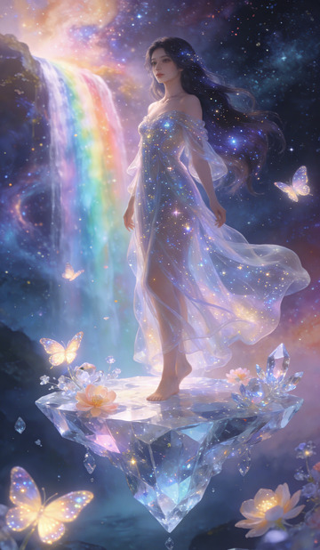 梦幻星空仙女水晶场景