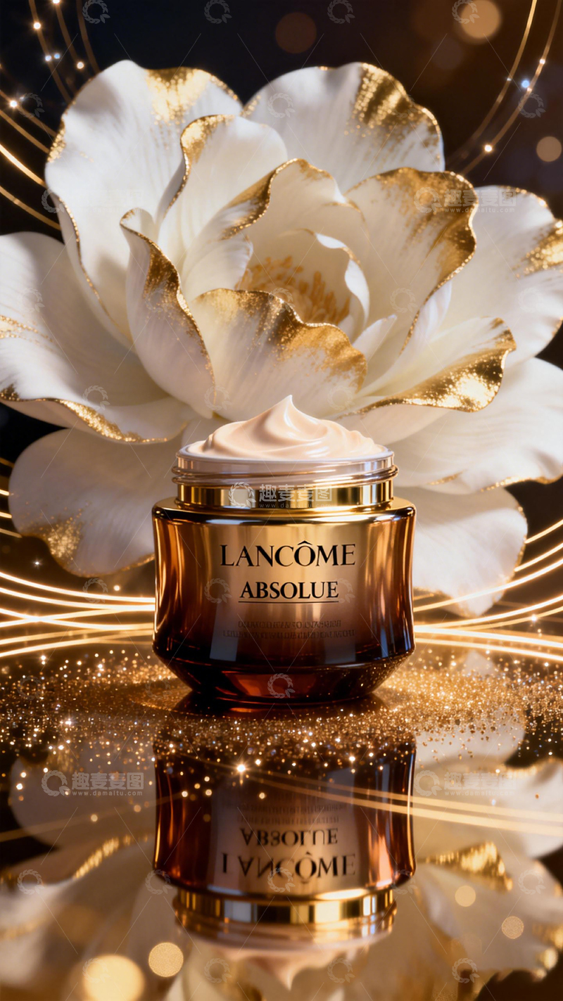 高清大图下载【趣麦麦图】奢华兰蔻面霜广告摄影
