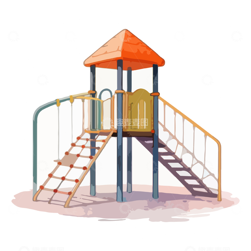 源文件下载【趣麦麦图】卡通儿童游乐设施设计素材
