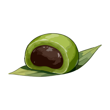 卡通风格青团插画设计元素