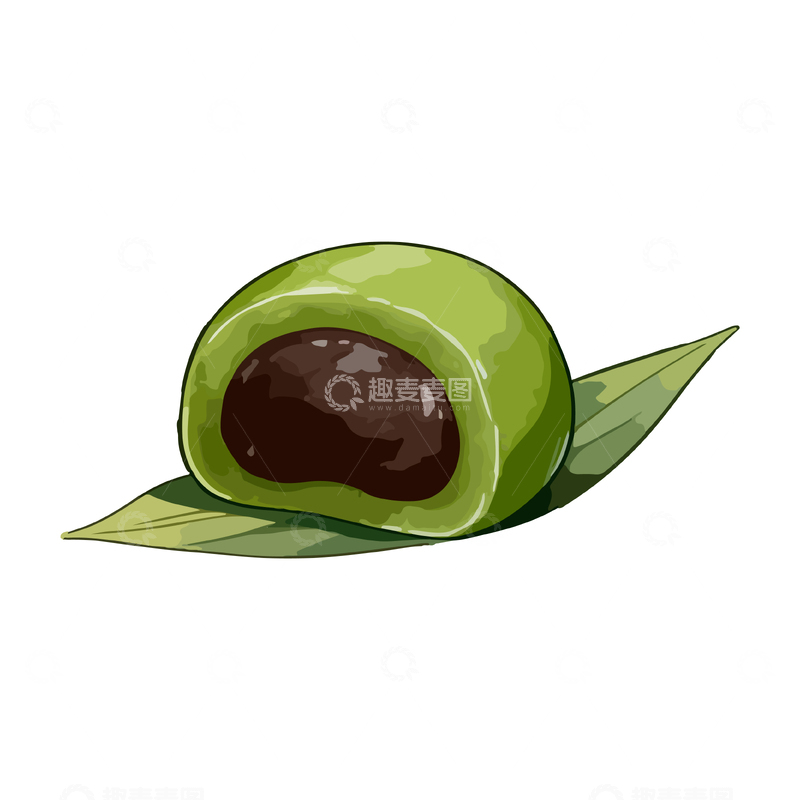 源文件下载【趣麦麦图】卡通风格青团插画设计元素