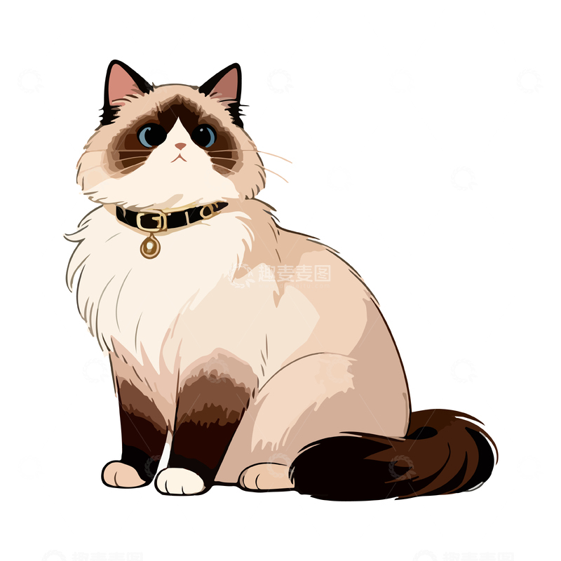 源文件下载【趣麦麦图】卡通风格猫咪插画设计素材