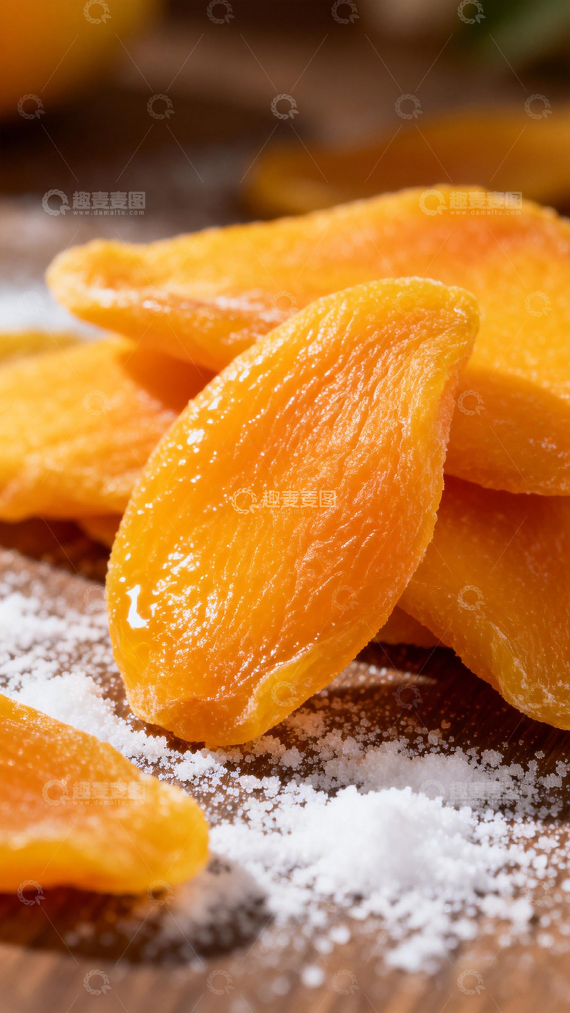 高清大图下载【趣麦麦图】金黄杏干糖霜美食摄影