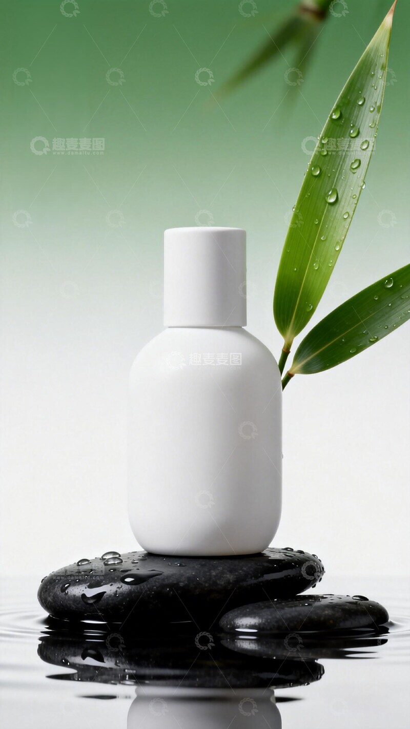 高清大图下载【趣麦麦图】简约自然护肤品展示图