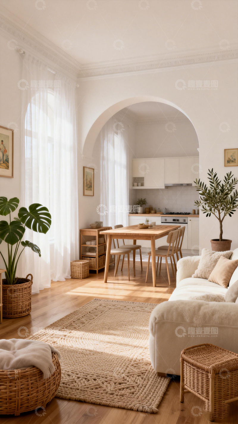 高清大图下载【趣麦麦图】温馨家居自然风格客厅设计