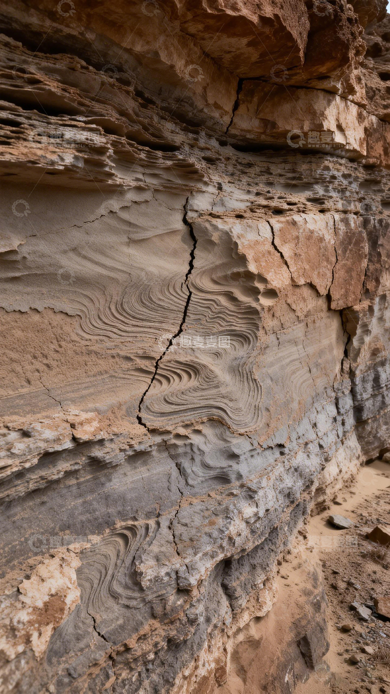 高清大图下载【趣麦麦图】岩石纹理自然地质奇观