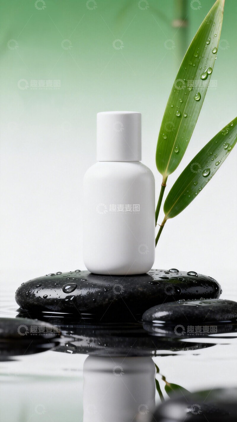 高清大图下载【趣麦麦图】简约白色护肤品静物摄影