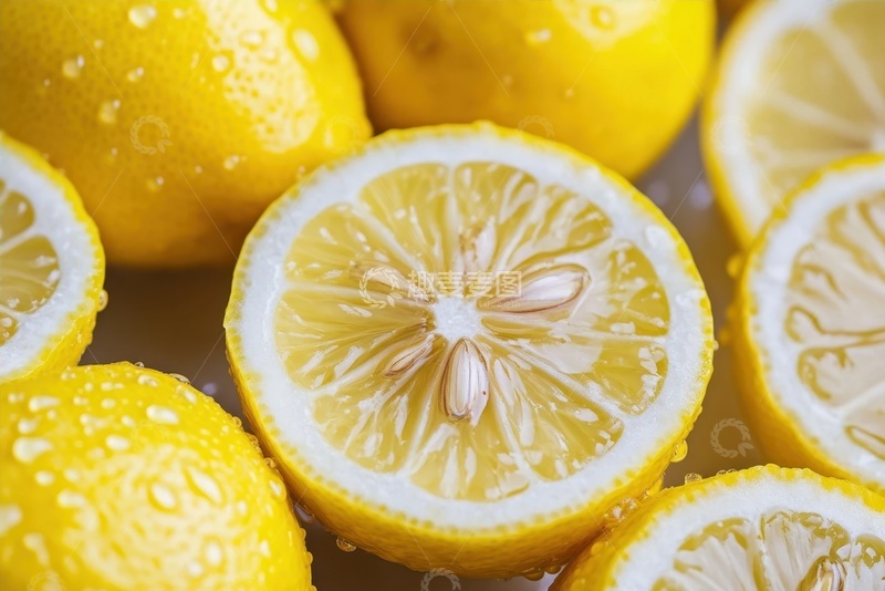 高清大图下载【趣麦麦图】切开的柠檬块摄影