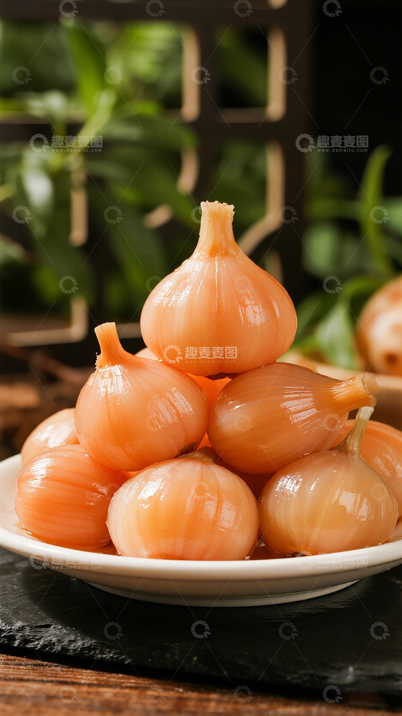 高清大图下载【趣麦麦图】清新淡雅糖蒜美食摄影