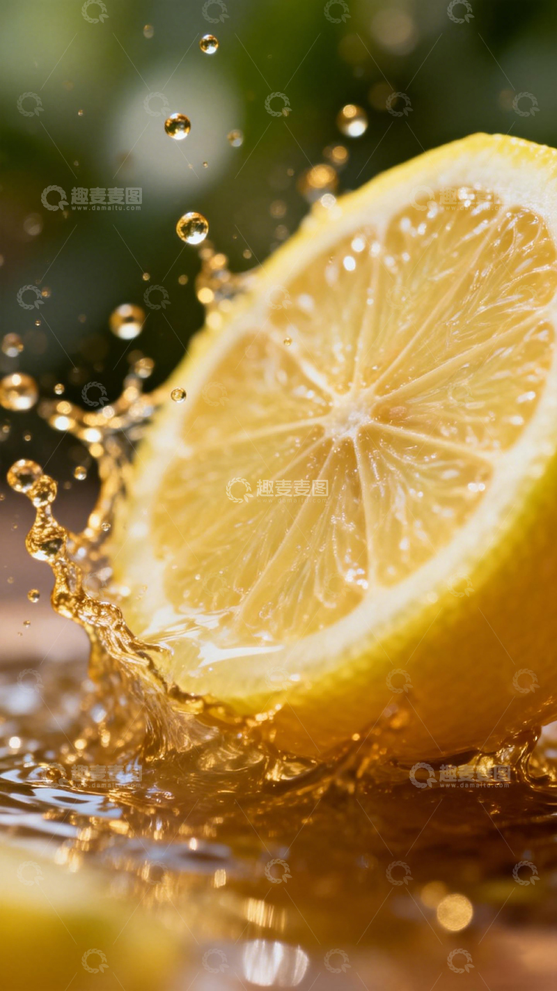 高清大图下载【趣麦麦图】柠檬水飞溅摄影图片