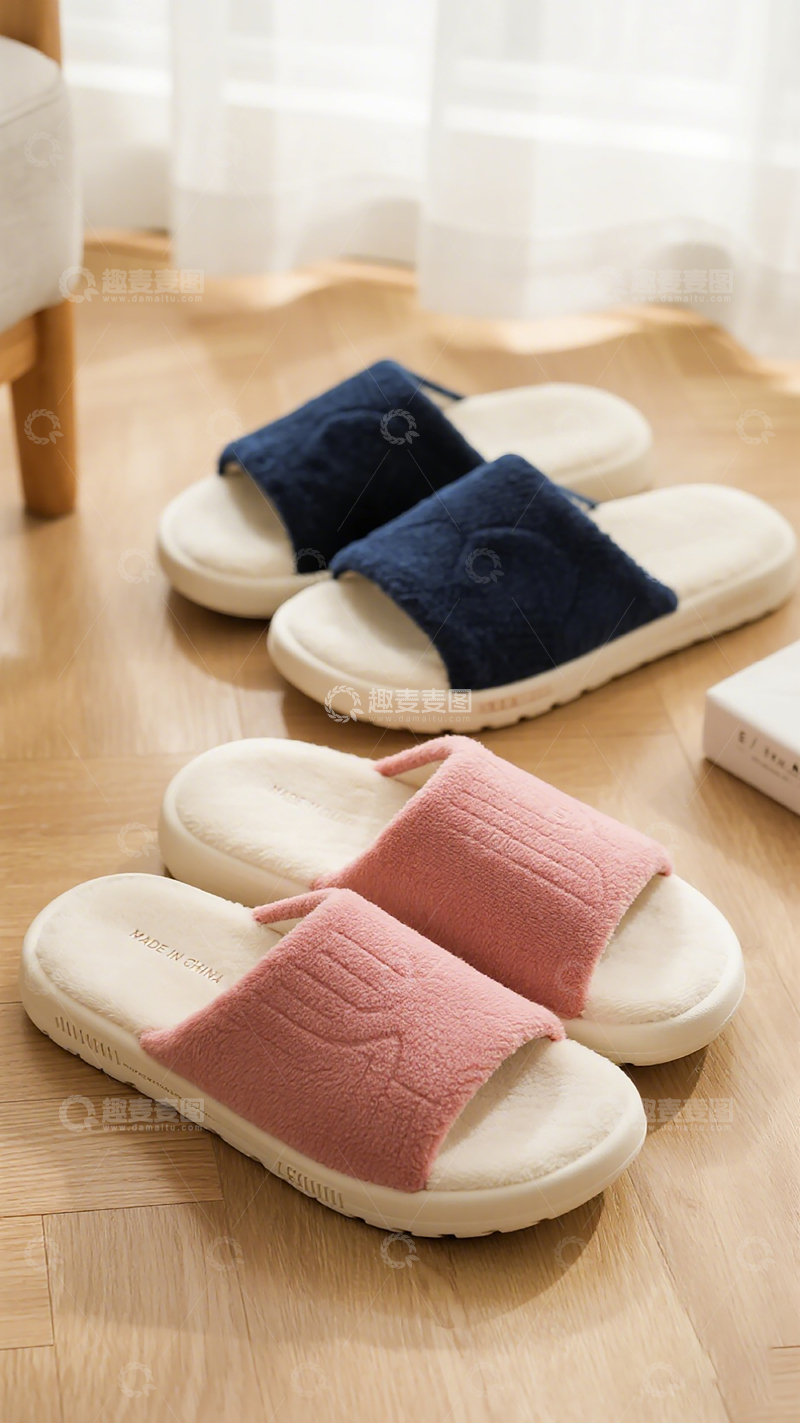 高清大图下载【趣麦麦图】家居拖鞋温馨舒适