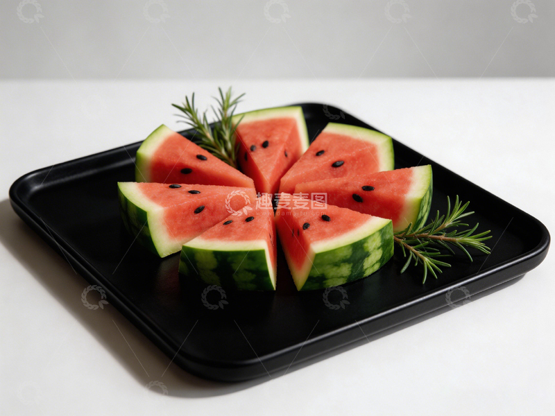 高清大图下载【趣麦麦图】西瓜摆盘美食摄影