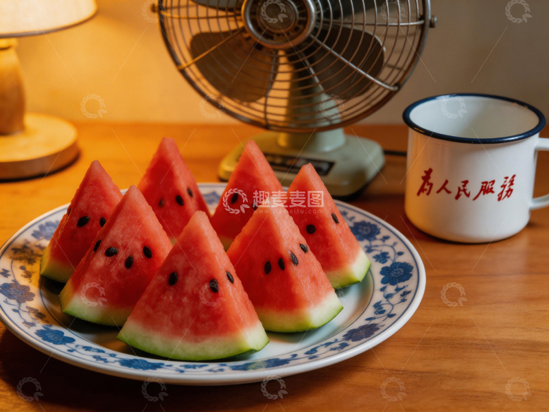 高清大图下载【趣麦麦图】夏日家居西瓜美食摄影