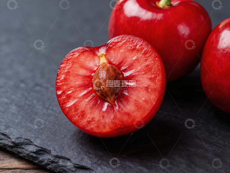 高清大图下载【趣麦麦图】新鲜樱桃特写水果摄影图片