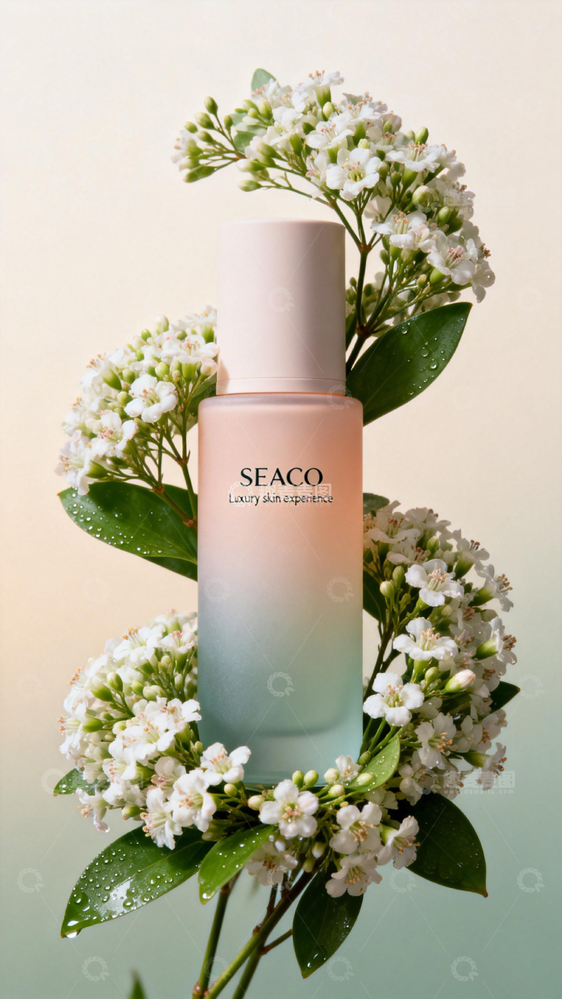 高清大图下载【趣麦麦图】花香化妆品摄影素材