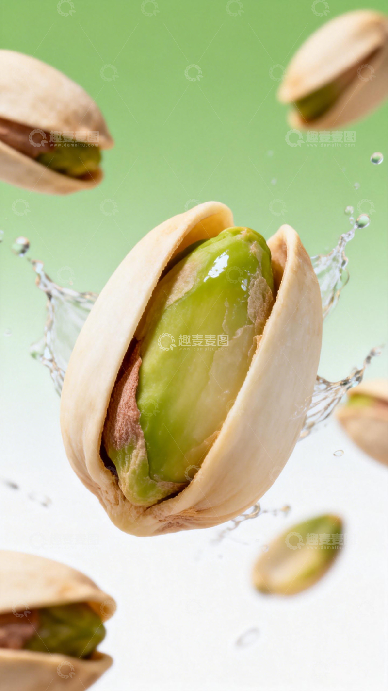 高清大图下载【趣麦麦图】飞溅开心果创意美食摄影