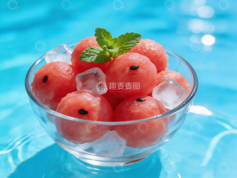 高清大图下载【趣麦麦图】清凉西瓜冰沙