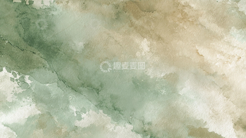 高清大图下载【趣麦麦图】绿色梦境中的水彩画卷