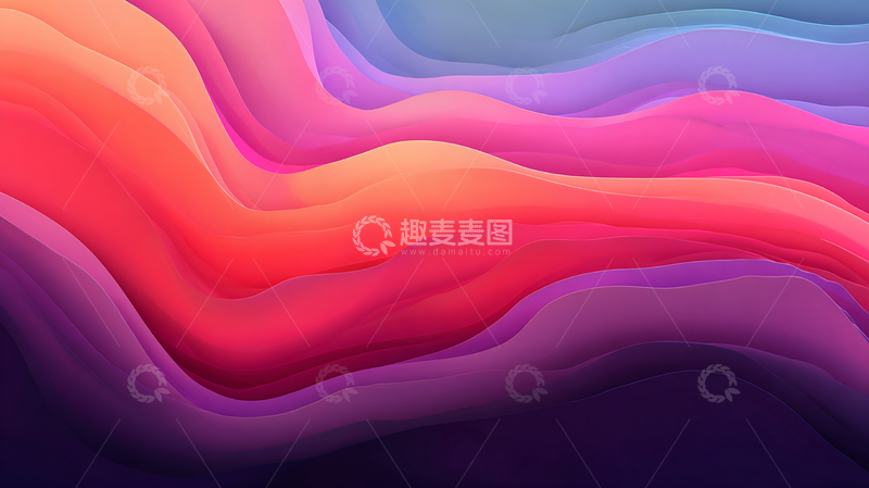 高清大图下载【趣麦麦图】梦幻色彩的流动之美