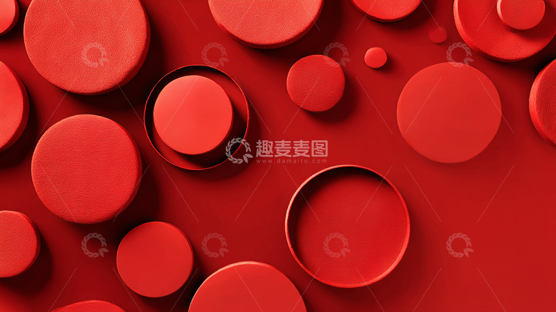 高清大图下载【趣麦麦图】红色圆球的奇幻世界