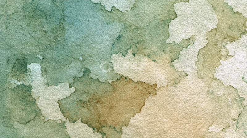 高清大图下载【趣麦麦图】绿意盎然的水彩画卷