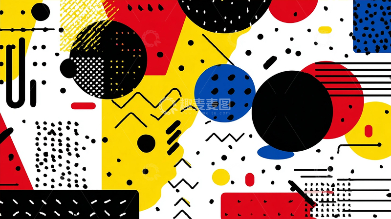 高清大图下载【趣麦麦图】现代几何抽象艺术的极致碰撞