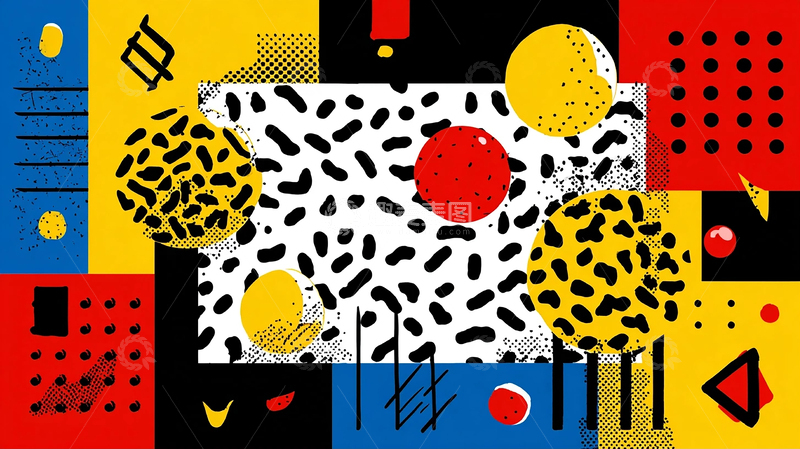 高清大图下载【趣麦麦图】艺术抽象的色块交响