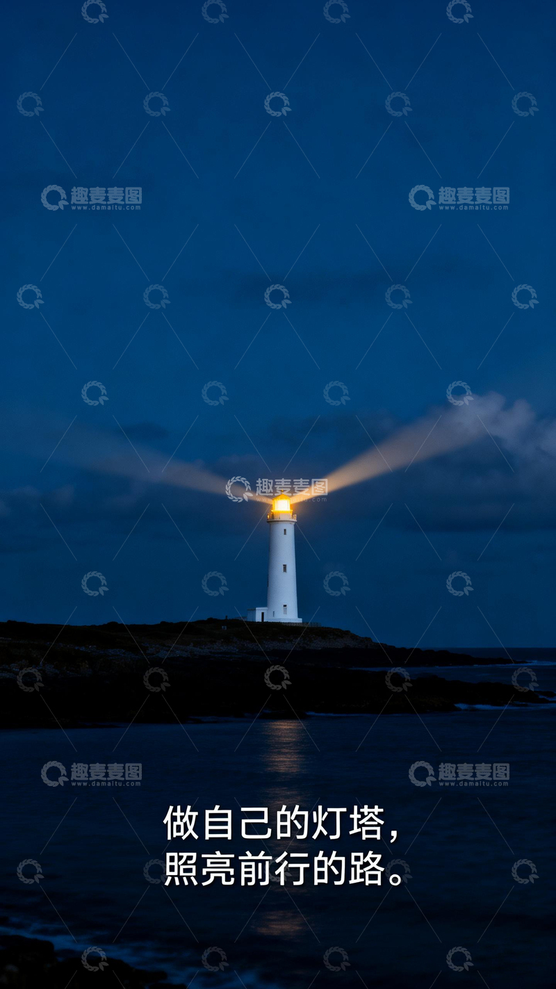 高清大图下载【趣麦麦图】做自己的灯塔照亮前行的路