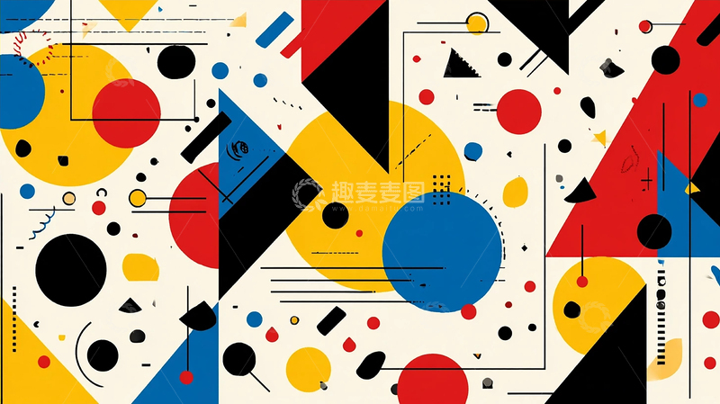 高清大图下载【趣麦麦图】颜色碰撞的几何奇观
