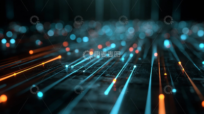 高清大图下载【趣麦麦图】数字光影交错未来之门