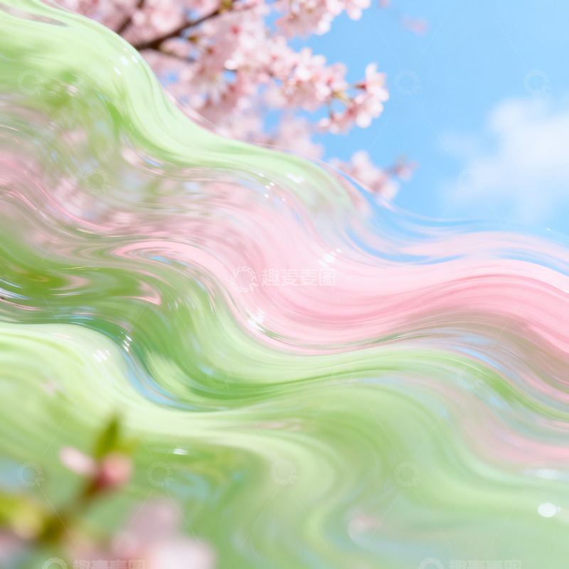 高清大图下载【趣麦麦图】春日复苏主题背景2