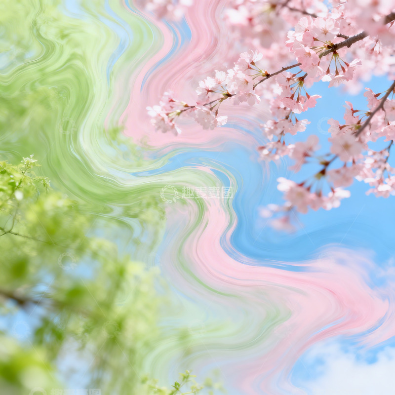 高清大图下载【趣麦麦图】春日复苏主题背景3