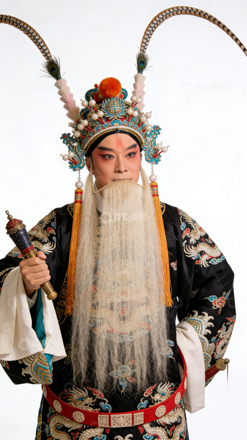 高清大图下载【趣麦麦图】京剧人物服饰特写戏曲文化