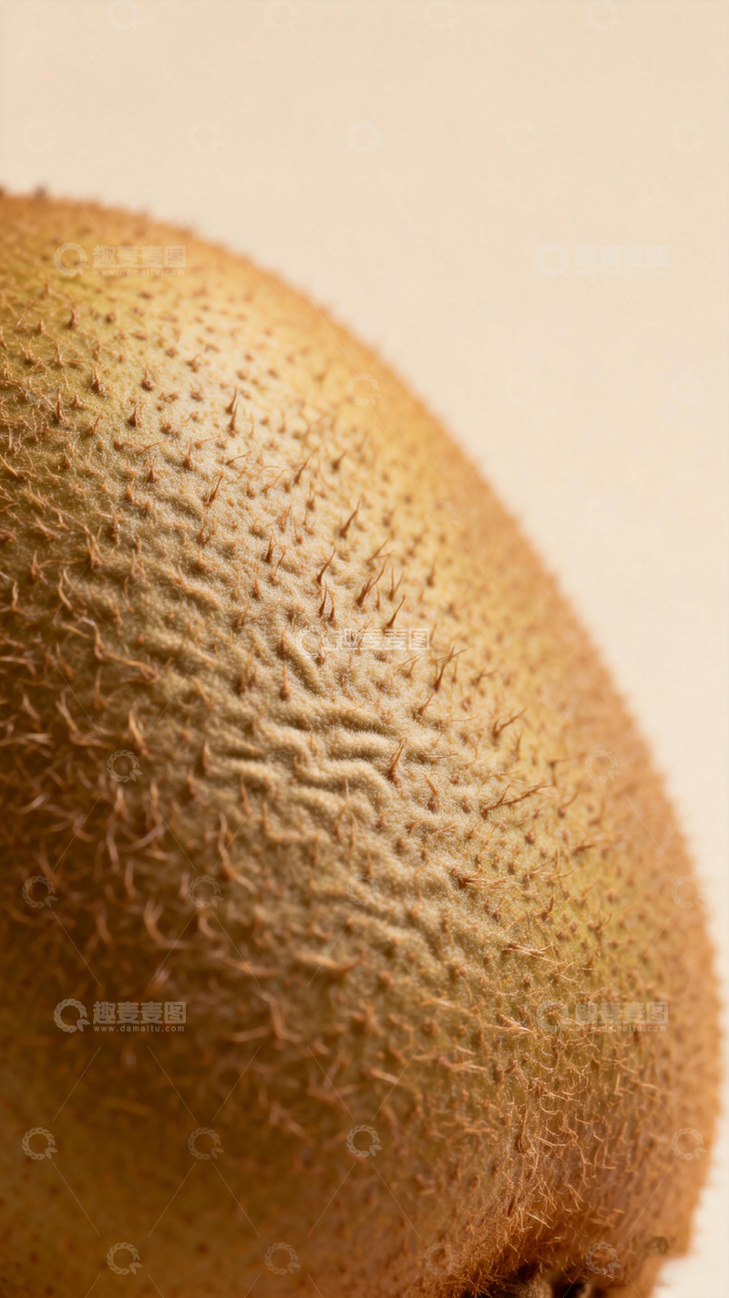 高清大图下载【趣麦麦图】特写猕猴桃表皮纹理摄影素材