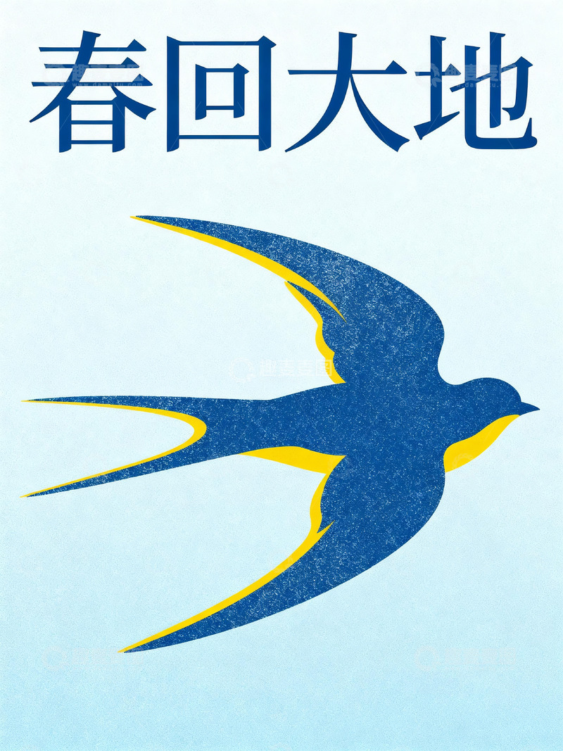 高清大图下载【趣麦麦图】立春节气插画海报2