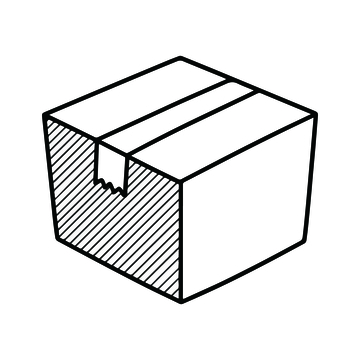 线描风格立方体简笔画