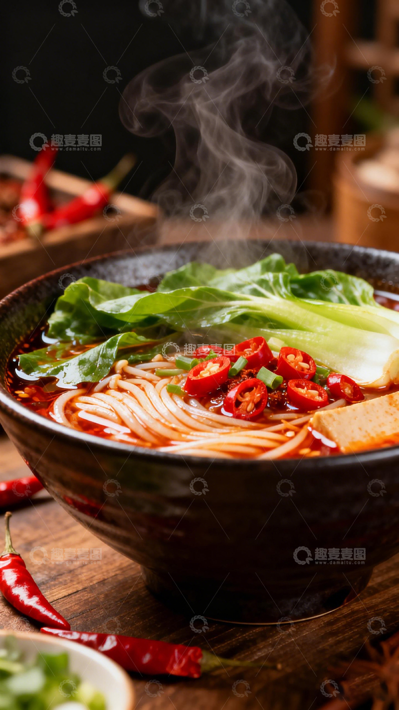 高清大图下载【趣麦麦图】香辣面条美食摄影