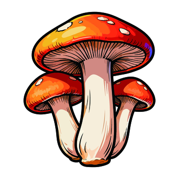 手绘蘑菇插画素材2