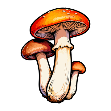 手绘蘑菇插画素材