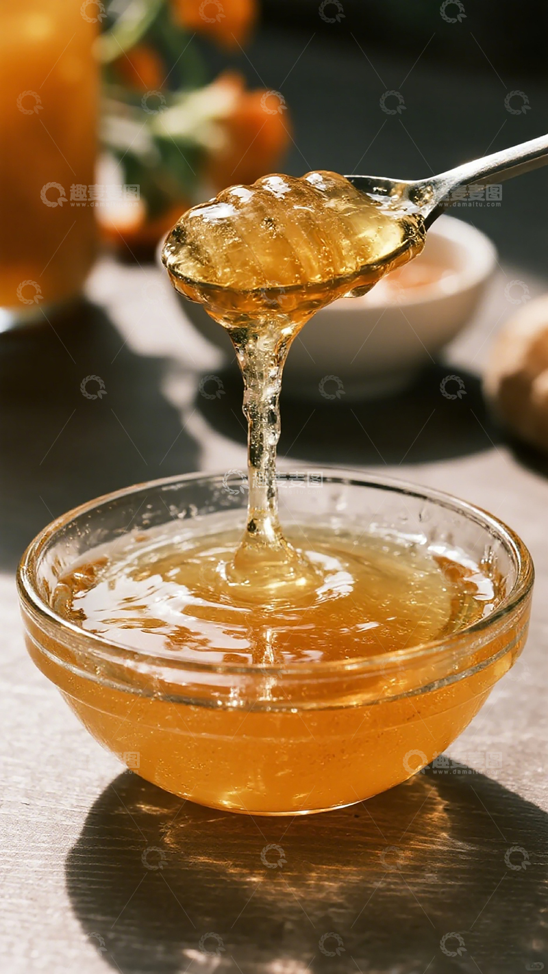高清大图下载【趣麦麦图】蜂蜜流淌美食摄影图片